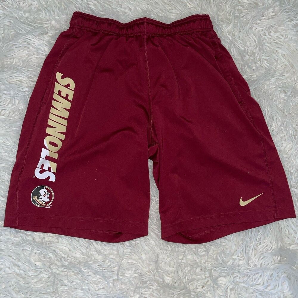 Nike Dri Fit Shorts Size Small FSU Seminoles Burgundy